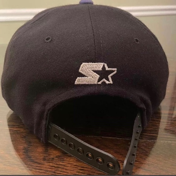 Vintage Denver Broncos STARTER 100% Wool NFL Adjustable Snapback Cap Hat 90s - Picture 4 of 6